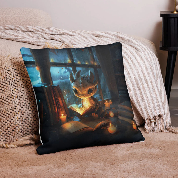 Book Dragon - Cutie Frostwing Throw Pillow