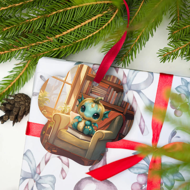 Book Dragon - Metal ornament - Celine Jeanjean Books