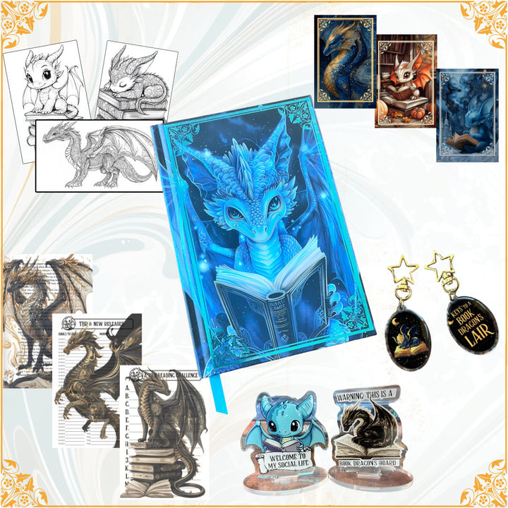 Azurewing Hardcover Reading Journal Book Box