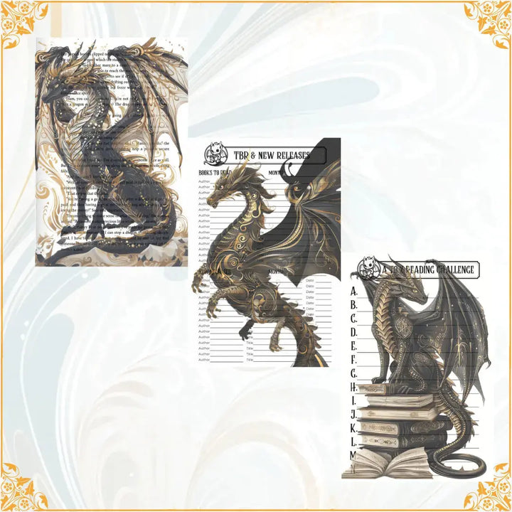 Book Dragon - Set of 3 vellum inserts Celine Jeanjean Books