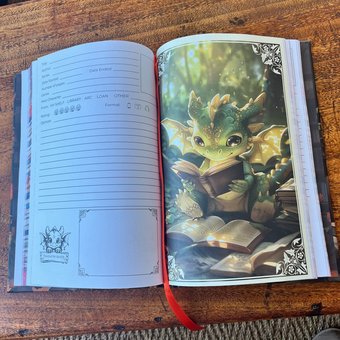 Book Dragon  - Cutie-Pie Hardcover Reading Journal Celine Jeanjean Books