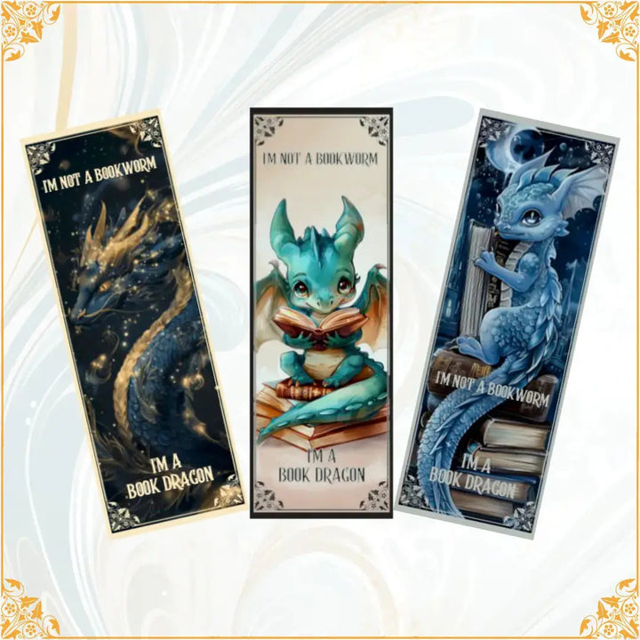 Book Dragon - Set of 3 foiled bookmarks Celine Jeanjean Books