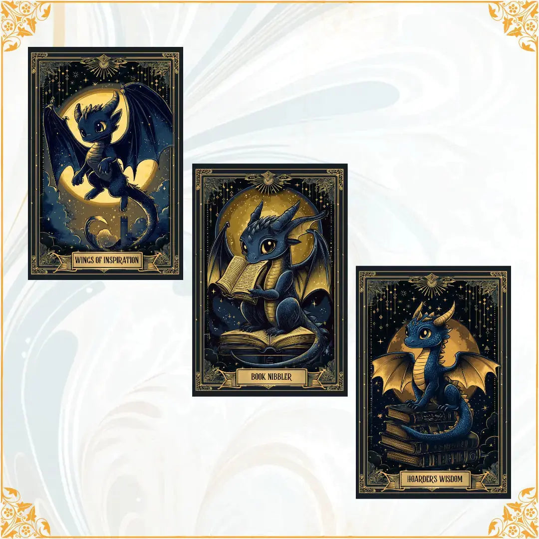Book Dragon - Set of 3 oracle cards Celine Jeanjean Books