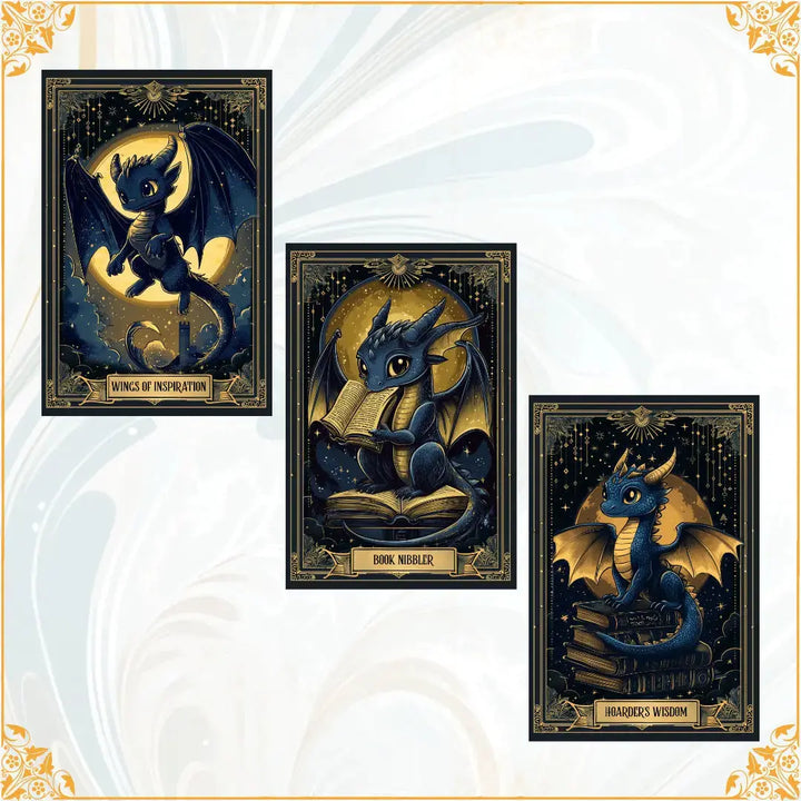 Book Dragon - Set of 3 oracle cards Celine Jeanjean Books