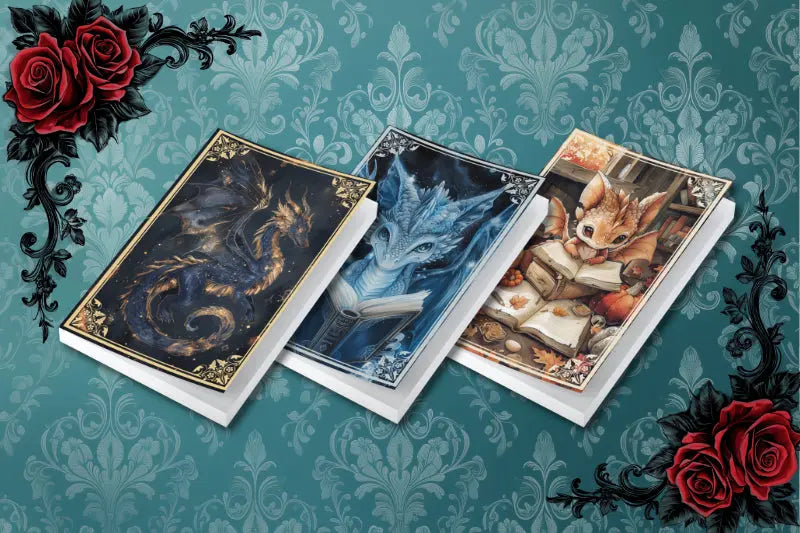 Set-of-3-book-dragon-notebooks-Celine-Jeanjean-Books