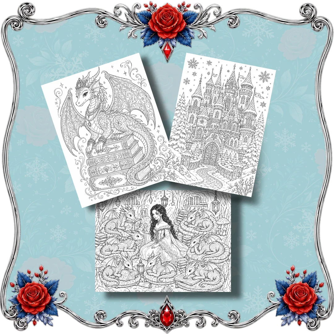 Snow Is White | Colouring Pages, Bookmark &amp; Stickers Set