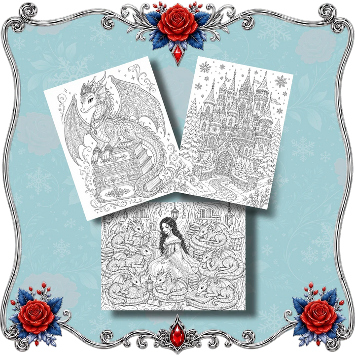 Snow Is White | Colouring Pages, Bookmark &amp; Stickers Set