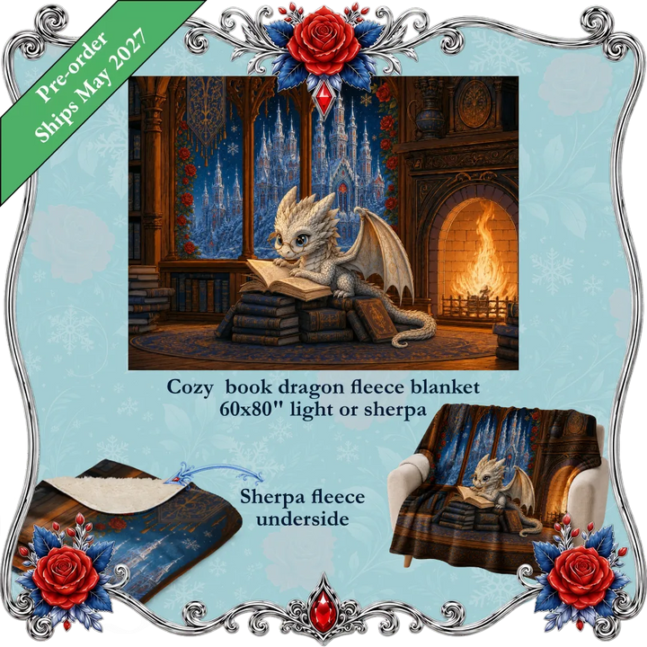 Once-Upon-Thyme Series | Book Dragon Fleece Blanket